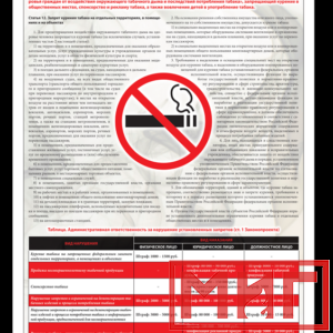 Фото 36 - Курение запрещено, плакат.